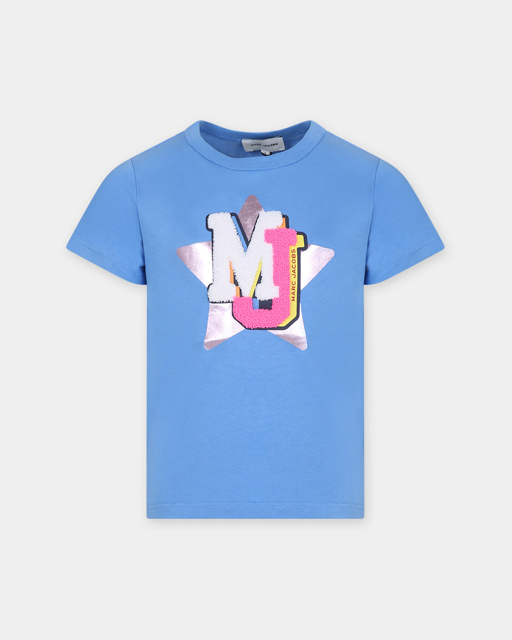 T-shirt bleu ciel pour fille avec logo et étoile